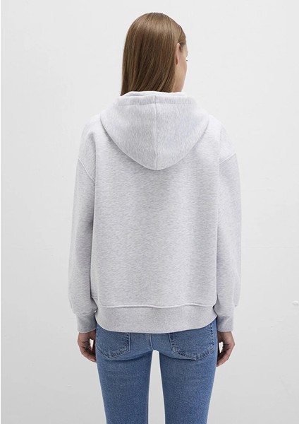 Kadın Açık Gri M1S10421-80196 Fermuarlı Sweatshirt fırsatları