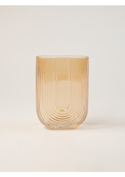 Pravia Sarı Cam Vazo