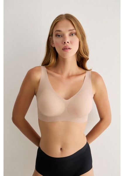 Balensiz Çıkarılabilir Pedli Dikişsiz Lazer Sütyen 3312 Gül Kurusu fiyatları