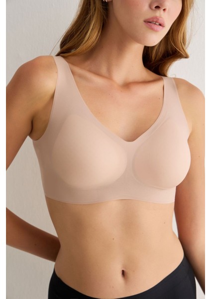 Balensiz Çıkarılabilir Pedli Dikişsiz Lazer Sütyen 3312 Gül Kurusu modelleri