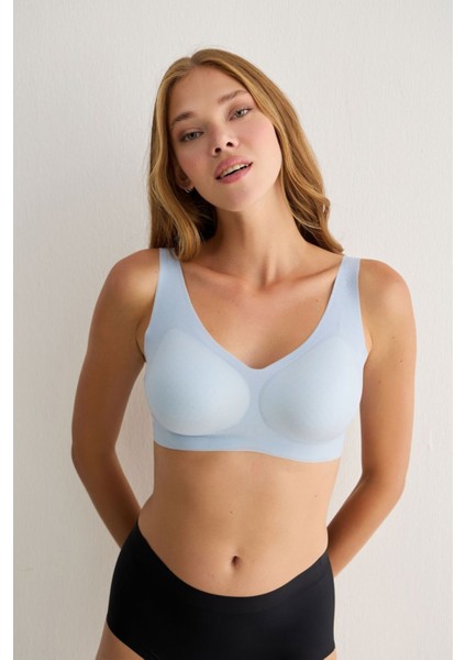 Balensiz Çıkarılabilir Pedli Dikişsiz Lazer Sütyen 3312 Gökyüzü indirimleri