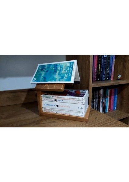Ahşap Dekoratif Kitap Standı & Kitap Tutucu& Ayraç