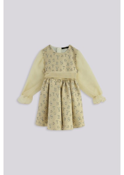 Bg Store Kız Çocuk Desenli Elbise