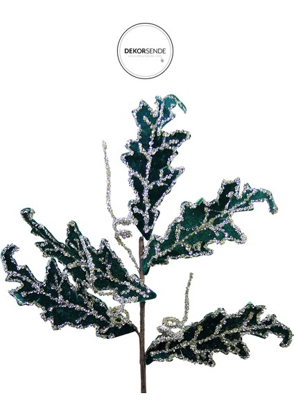 Yapay Taşlı Kadife Yaprak Dal Yeşil 70 cm fiyatları