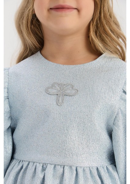 Bg Store Kız Çocuk Gümüş Elbise modelleri