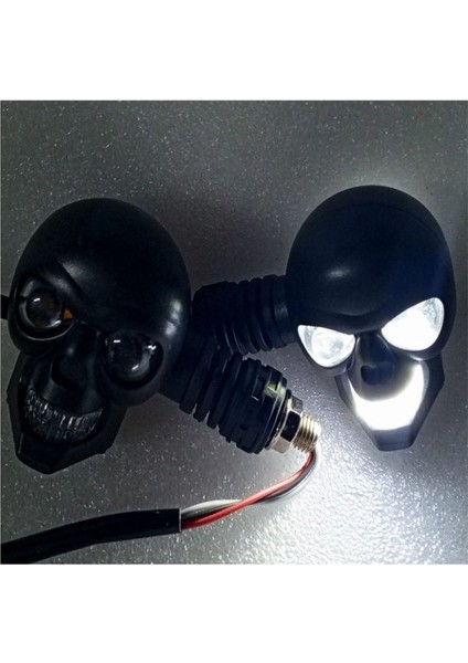 ( 2 x Adet ) 1 Takım Motorsiklet & Araç Hareketli Kurukafa Sarı+Beyaz Dinamik Sinyal+Park Devreli Ilave Kuyruk Sinyal Lambası fiyatları