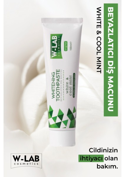 Beyazlatıcı Diş Macunu 100 ml – Hassas Dişler için, Ferahlatıcı White & Cool Mint Aromalı, Türkiye Üretimi modelleri