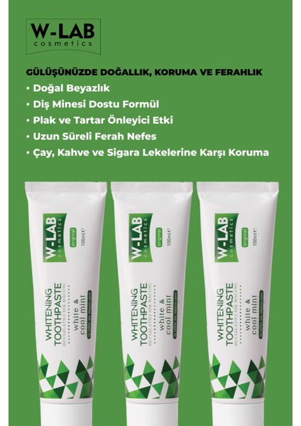 Beyazlatıcı Diş Macunu 100 ml – Hassas Dişler için, Ferahlatıcı White & Cool Mint Aromalı, Türkiye Üretimi fırsatları