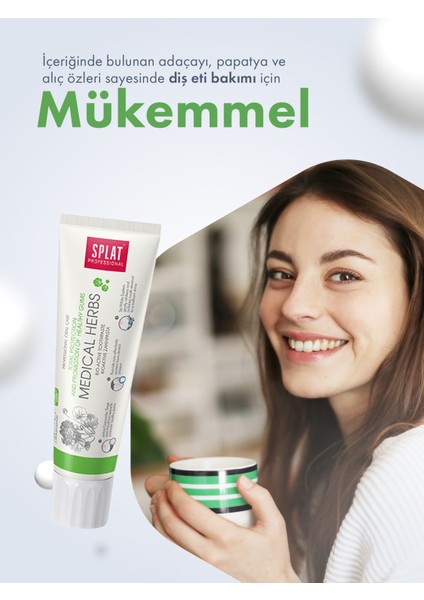 Professional Medical Herbs Bitkisel Özlü Diş Macunu 100 ml – Hassas Diş ve Diş Etleri İçin Nazik Bakım
