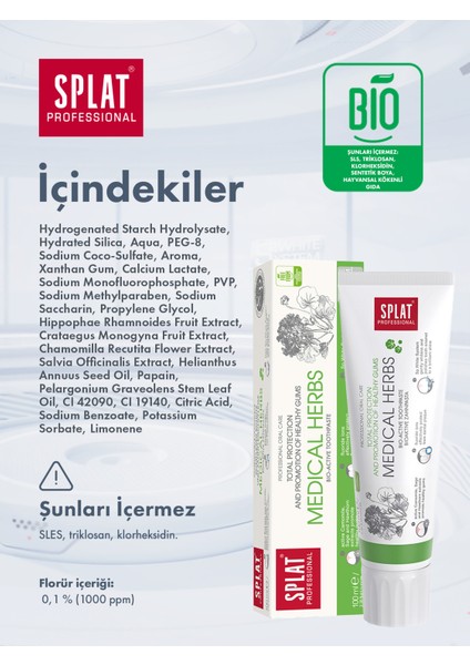 Professional Medical Herbs Bitkisel Özlü Diş Macunu 100 ml – Hassas Diş ve Diş Etleri İçin Nazik Bakım