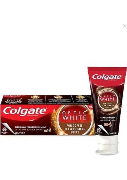 Optic White Beyazlatıcı Diş Macunu 125 ml x 50 Adet – Kahve, Çay ve Tütün Lekelerine Karşı Güçlü Etki fiyatları