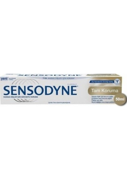 Hassas Dişler İçin Nane Aromalı Günlük Koruma Diş Macunu 50 ml x 3'lü Paket – Tam ve Etkili Koruma