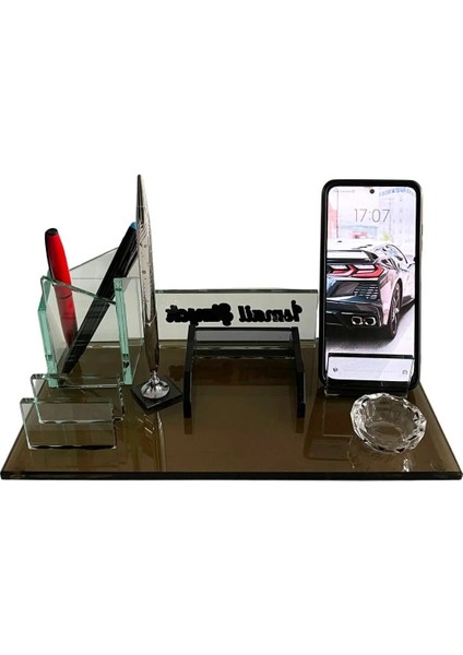 Kişiye Özel Bronz Isimlik - Kristal Masaüstü Kalemlik - Ofis Büro Makam Hediyesi fiyatları