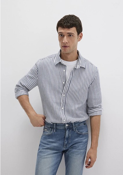 Çizgili Lacivert Gömlek 0211692-90911 fiyatları