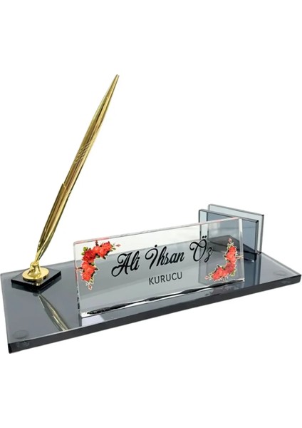 Kişiye Özel Uv Baskılı Kristal Masa Isimliği fiyatları