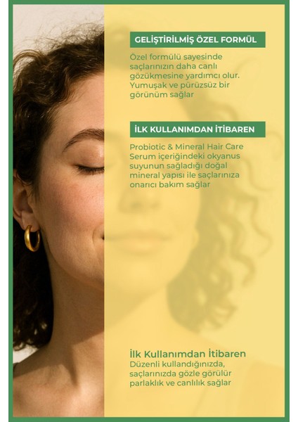 Probiotik ve Mineral Onarıcı Saç Bakım Serumu 75 ml indirimleri