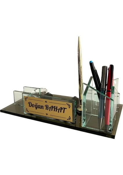 Kişiye Özel Bronz Isimlik - Kristal Masaüstü Kalemlik - Ofis Büro Makam Hediyesi 2 fiyatları