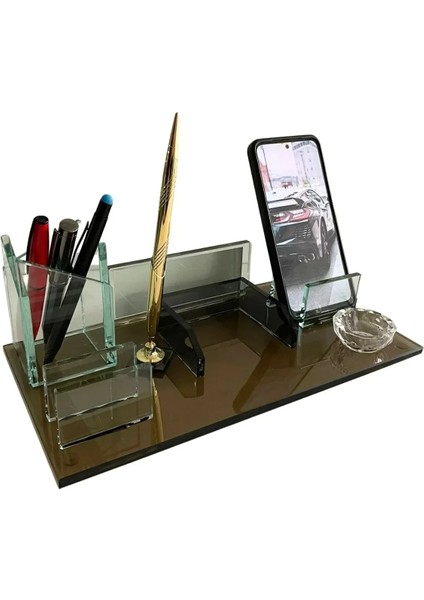 Kişiye Özel Bronz Isimlik - Kristal Masaüstü Kalemlik - Ofis Büro Makam Hediyesi 2 modelleri