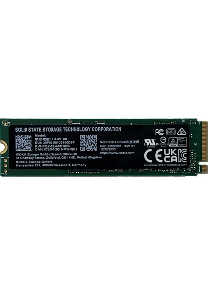 Kıoxıa CL4-8D512 512GB 3700/2600MB/S GEN4X4 M.2 22X80 SSD