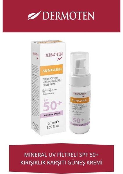 Suncare+ SPF50 Güneş Kremi Kırışıklık karşıtı
