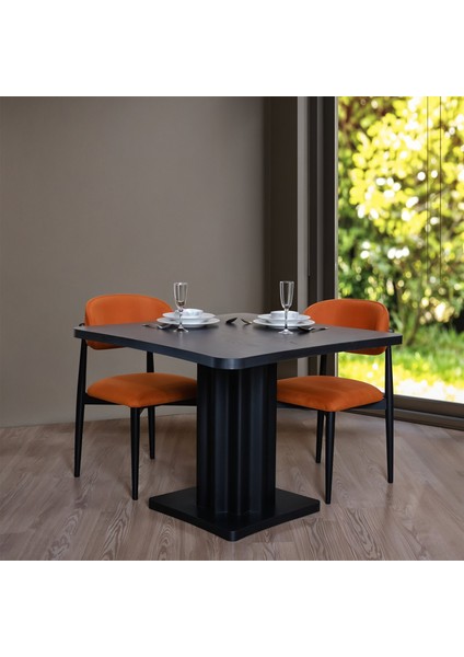 Dark Kare 4 Sandalyeli Mutfak Masa Takımı modelleri