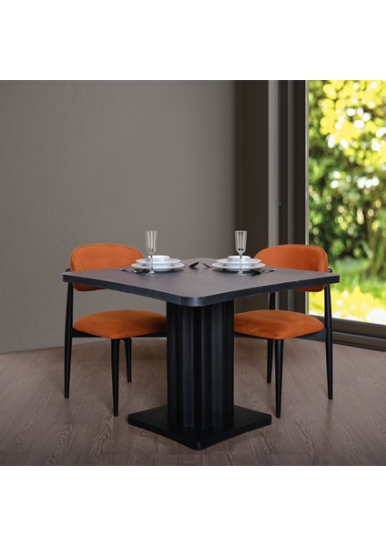 Dark Kare 4 Sandalyeli Mutfak Masa Takımı fiyatları