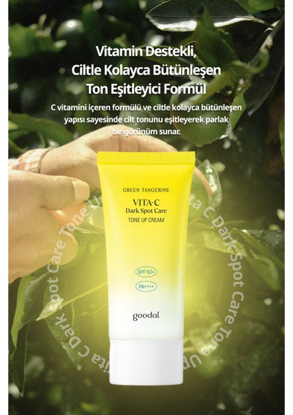 Green Tangerine Vita C Dark Spot Tone Up Cream - Ton Eşitleyici Makyaj Bazı ve Güneş Kremi SPF50+ Pa++++ modelleri