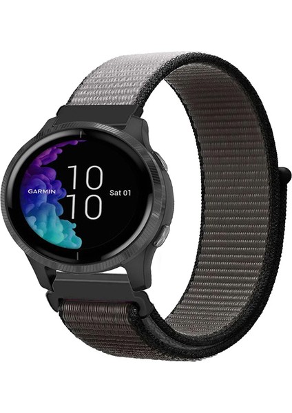 Garmin Venu ile Uyumlu Kordon Cırt Cırtlı Spor Kumaş Kayış