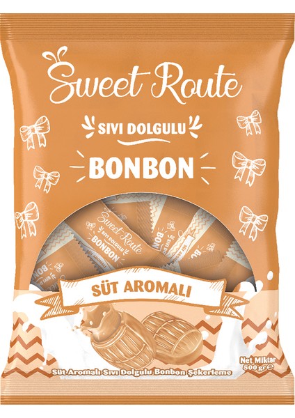 Sıvı Dolgulu ve Sütlü Bonbon Şeker 500 gr