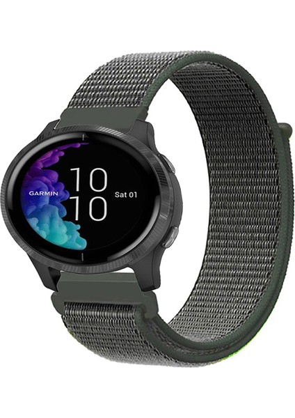 Garmin Venu ile Uyumlu Kordon Cırt Cırtlı Spor Kumaş Kayış