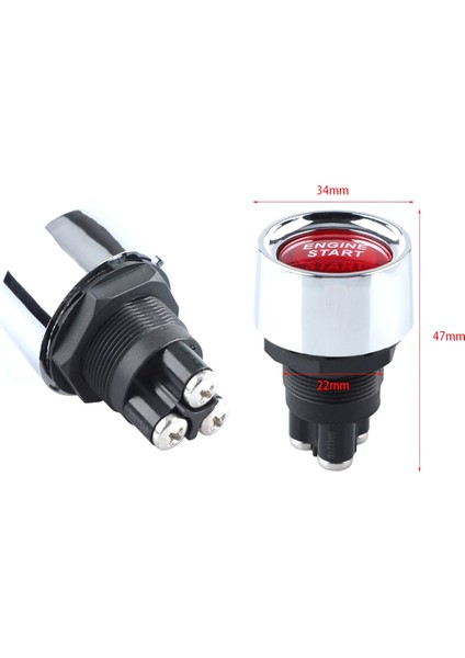 Marine Tekne Ateşleme Butonu 3p Kırmızı Işıklı 12-24V fiyatları