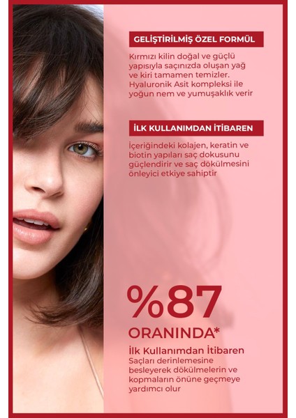 Kırmızı Kil Saç Maskesi, Detoks Etkili, Nemlendirici ve Hacim Kazandırıcı Etki 250 ml fırsatları