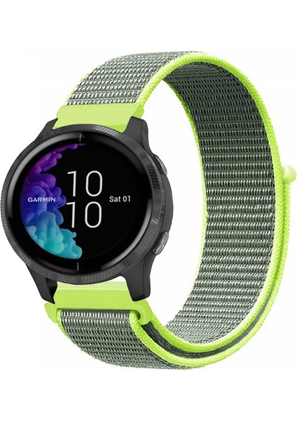 Garmin Venu ile Uyumlu Kordon Cırt Cırtlı Spor Kumaş Kayış