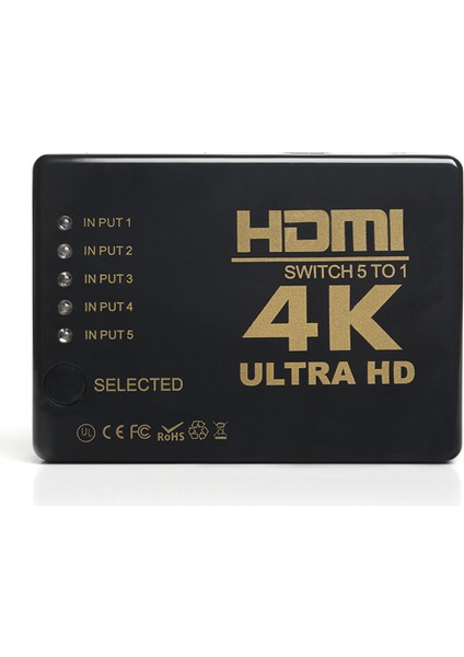 5 Giriş - 1 Çıkış HDMI Switch / 4K@60Hz, 10Gbps, HDCP, Led Göstergeli, Uzaktan Kumanda(DK-HD-SW4X1K) indirimleri