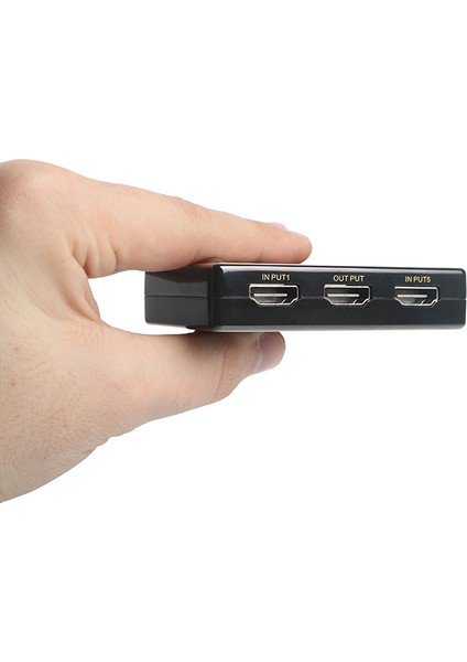 5 Giriş - 1 Çıkış HDMI Switch / 4K@60Hz, 10Gbps, HDCP, Led Göstergeli, Uzaktan Kumanda(DK-HD-SW4X1K)