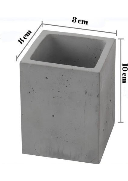 Beton Kalemlik 3’lü Set | Modern Dekoratif Organizer, Vazo, Saksı, Diş Fırçalık