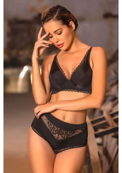 Giorgia Control Slip,yüksek Bel Kadın Dantelli Siyahkülot modelleri