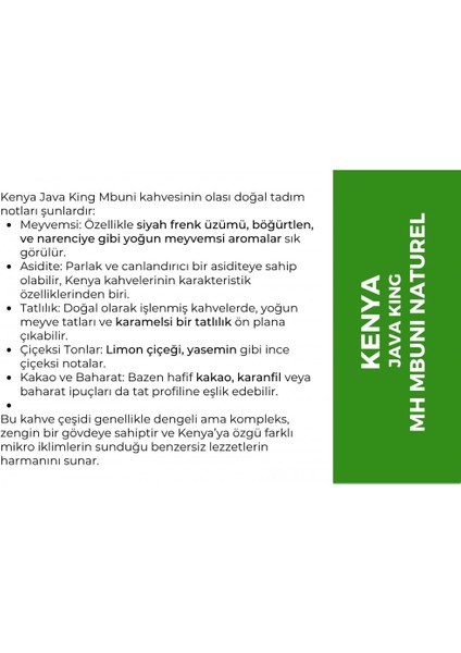 Kenya Mbuni Natural Kahve 1000 gr (4X250 Gr) modelleri