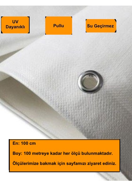 1X45 Metre Beyaz Balkon Örtüsü Branda, Balkon Çadır Bezi, Seperatörü, Uv Katkılı