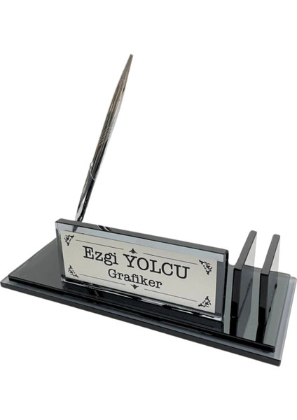 Kişiye Özel Baskılı Premium Kristal Masa Isimliği fiyatları