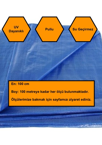 1X67 Metre Mavi Balkon Örtüsü Branda, Seperatörü, Balkon Çadır Bezi, Uv Dayanımlı