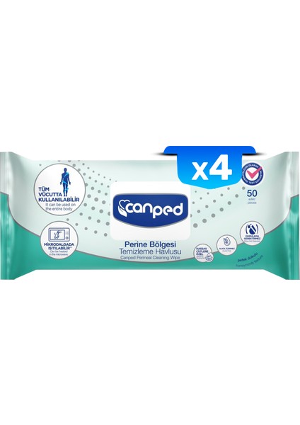 Perine Bölgesi Temizleme Havlusu 50'li X4