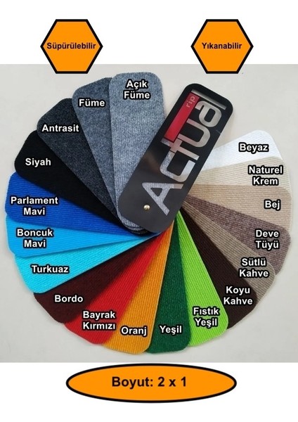 Zemin Için Rip Halı, Halıflex Zemin Kaplama Halısı, 2x1 Metre