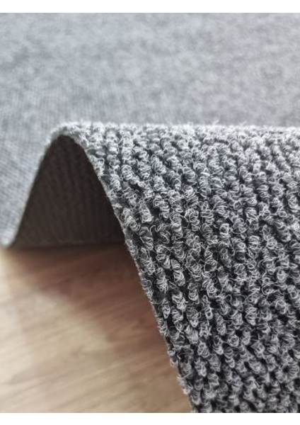 Gri Mısır Patlağı Desenli Sentetik Halı, Kaydırmaz Tabanlı Zemin Kaplama Ürünü, 2X18 Metre