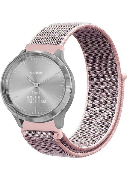 Garmin Vivomove 3 ile Uyumlu Kordon Cırt Cırtlı Spor Kumaş Kayış