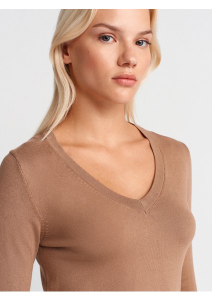 10427 V Yaka Kolu Yırtmaçlı Kazak-Koyu Vizon modelleri