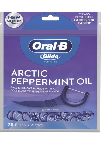 Glide Arctic Peppermint Oil Çatal Diş Ipi Kürdanlı 75 Adet