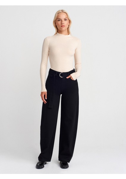 31433 Yarım Balıkçı Yaka Top-Bej Melanj fırsatları