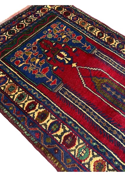 El Dokuma Sıfır Çamardı Seccade 80X125 Kırmızı Kök Boya Namazlık fiyatları