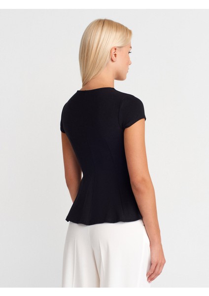 31992 Peplum T-Shirt-Siyah fiyatları